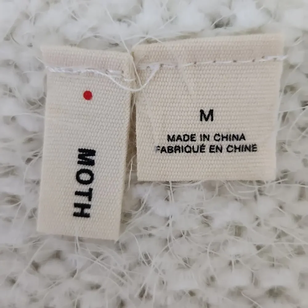 Anthropologie Moth Women's Cream Sweater Poncho Size‎ Med Cropped Boxy Stripes